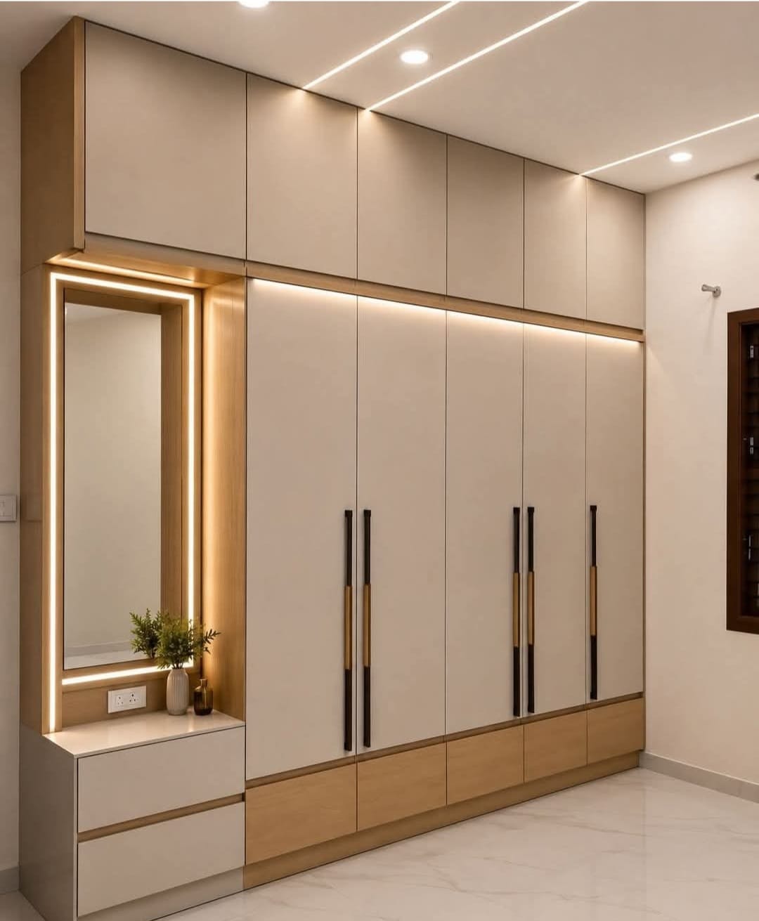 Dressing sur mesure moderne avec éclairage LED intégré